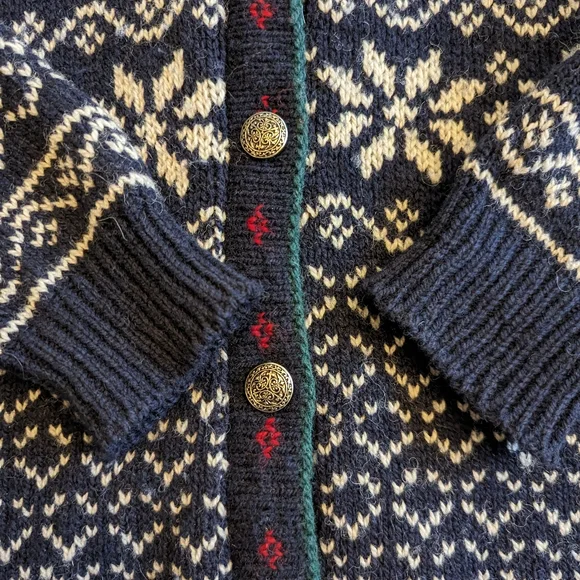 L.L. Bean vintage wool blend cardigan, size Large - Picture 5 of 9